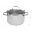  Set de 5 oale din inox, cu capac, premium, compatibil cu toate tipurile de aragaz, gri, Klausberg