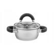 Oala din inox cu capac sticla, 0.5litri, 12cm, fund termic multistrat, Kinghoff