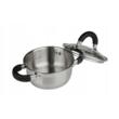 Oala din inox cu capac sticla, 0.5litri, 12cm, fund termic multistrat, Kinghoff