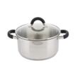 Oala din inox cu capac sticla, 0.5litri, 12cm, fund termic multistrat, Kinghoff