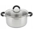 Oala din inox 3litri cu capac, 20 cm,fund termic multistrat, Kinghoff