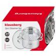 Oala pentru fiert cu abur, din inox, cu capac, 5 litri, 24 cm, Klausberg