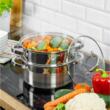 Oala pentru fiert cu abur, din inox, cu capac, 3.1 litri, 20 cm, Klausberg