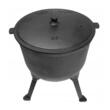 Ceaun din fonta emailata cu picioare si capac, 10litri, negru, Kinghoff