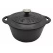 Cratita, oala din fonta cu capac, 24 cm, 4 litri, negru, Kinghoff