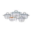 Set de 5 oale cu capac din sticla, inox, fund termic multistrat, Kinghoff