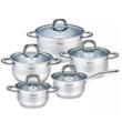 Set 5 oale cu capac, Inox, dimensiuni 16/16/18/20/24cm, Fund termic multistrat, Kinghoff