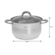 Set 5 oale cu capac, Inox, dimensiuni 16/16/18/20/24cm, Fund termic multistrat, Kinghoff