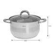 Set 5 oale cu capac, Inox, dimensiuni 16/16/18/20/24cm, Fund termic multistrat, Kinghoff