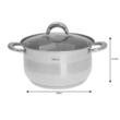 Set 5 oale cu capac, Inox, dimensiuni 16/16/18/20/24cm, Fund termic multistrat, Kinghoff