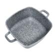 Set 3 oale din aluminiu turnat, cu strat marmorat, capac sticla, 20,24,28cm Klausberg