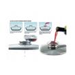 Set 3 oale din aluminiu turnat, cu strat marmorat, capac sticla, 20,24,28cm Klausberg