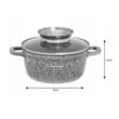 Cratita din aluminiu turnat cu strat de ceramica, marmorat, 1.3L, 16cm, Klausberg