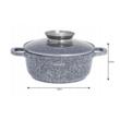 Cratita din aluminiu turnat cu strat de ceramica, marmorat, 2.3L, 20cm, Klausberg