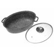 Vas pentru cuptor termorezistent Premium, strat antiaderent marmura, cu capac, 8l, 38x25x12,8 cm, Klausberg