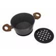 Set 6 oale din aluminiu turnat, cu strat marmorat gri, capac sticla, 16, 20,24,28cm, Klausberg