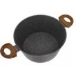 Set 6 oale din aluminiu turnat, cu strat marmorat gri, capac sticla, 16, 20,24,28cm, Klausberg