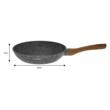 Set 6 oale din aluminiu turnat, cu strat marmorat gri, capac sticla, 16, 20,24,28cm, Klausberg