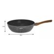 Set 6 oale din aluminiu turnat, cu strat marmorat gri, capac sticla, 16, 20,24,28cm, Klausberg