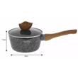 Set 6 oale din aluminiu turnat, cu strat marmorat gri, capac sticla, 16, 20,24,28cm, Klausberg
