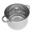 Oala din inox cu capac din sticla, diametru 28 cm, capacitate 13 litri, Klausberg