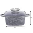 Vas pentru cuptor termorezistent, strat antiaderent marmura, cu capac, 5.5l, 26x26x10.5 cm, Klausberg
