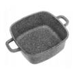Vas pentru cuptor termorezistent, strat antiaderent marmura, cu capac, 3.7l,  22x22x9.5 cm, Klausberg