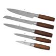 Set cutite din oțel inoxidabil, 6 piese, suport lemn cu placa magnetica, Kassel