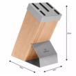 Set cutite Inox, 6 piese, suport patrat din lemn, KingHoff