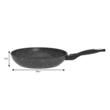 Set 3 tigai marmorate, din aluminiu, negru, 28 / 24 / 20cm, Klausberg