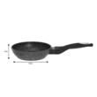 Tigaie din aluminiu, marmorata, neagra, 16cm Klausberg