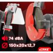 Polizor de banc cu 2 pietre 150mm 200W, lampa led, Verke