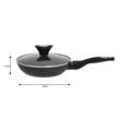 Tigaie din aluminiu cu capac, marmorata, gri, 20cm Klausberg