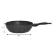Tigaie aluminiu, marmorata, adanca, neagra, 28cm Klausberg
