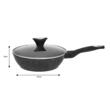 Tigaie cu capac, din aluminiu, marmorata, adanca, neagra, 24 cm Klausberg