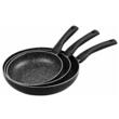 Set 3 tigai, aluminiu, marmorate, negru, 20, 24,28 cm, KingHoff