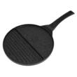 Tigaie dubla, grill, din aluminiu, marmorata, neagra, 27 cm Kinghoff
