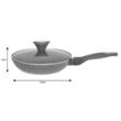 Tigaie cu capac, aluminiu, marmorata, gri, 24 cm, Klausberg