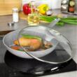Tigaie cu capac, aluminiu, marmorata, gri, 28 cm, Klausberg