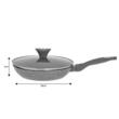 Tigaie cu capac, aluminiu, marmorata, gri, 26 cm, Klausberg