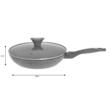 Tigaie cu capac, aluminiu, marmorata, gri, 28 cm, Klausberg