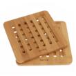Set de 2 suporti pentru oale fierbinti, din bambus, patrat, 20x20x1,2 cm Kinghoff