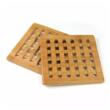 Set de 2 suporti pentru oale fierbinti, din bambus, patrat, 20x20x1,2 cm Kinghoff
