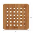 Set de 2 suporti pentru oale fierbinti, din bambus, patrat, 20x20x1,2 cm Kinghoff