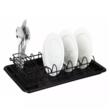 Suport pentru vase, cu tavita, otel-plastic, 38x24,5x9,5 cm,negru, Kinghoff 