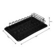 Suport pentru vase, cu tavita, otel-plastic, 38x24,5x9,5 cm,negru, Kinghoff 