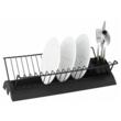 Suport pentru vase de bucatarie, negru, otel-plastic, 41,5x25,5x11,5 cm Kinghoff