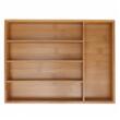 Cutie tacamuri din bambus pentru sertar, 5 compartimente, 35,5x26,5 cm Kinghoff
