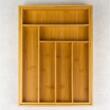 Cutie pentru tacamuri din bambus, cu 8 compartimente, pentru sertar, 52x43x5 cm  Kinghoff