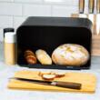 Cutie pentru paine, otel, 35x20,4x21,5 cm neagra,  Kinghoff